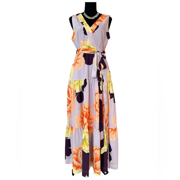 ANTHROPOLOGIE MAEVE ~ Lavender Floral Sleeveless Maxi Dress size 6 - Picture 1 of 9